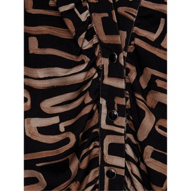Flora Broken Lines Ruched Dress