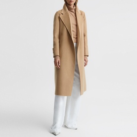 Agnes Belted Blindseam Wool Coat