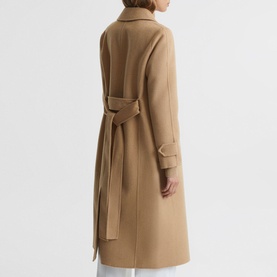Agnes Belted Blindseam Wool Coat