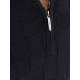 Bali Basket Weave Zip Polo Shirt