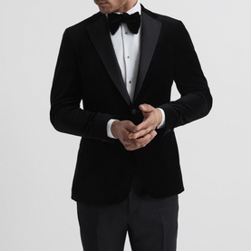 Ace Single Breasted Velvet Blazer