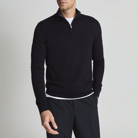 Blackhall Merino Wool Zip Neck Sweater