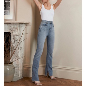 Nashville High Rise Split Flare Jeans