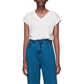 Willa V Neck Cap Sleeve T-Shirt