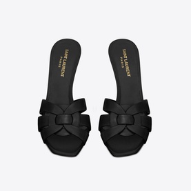 Tribute 85 Leather Heeled Mules