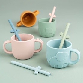 Peekaboo Silicone Straw Set
