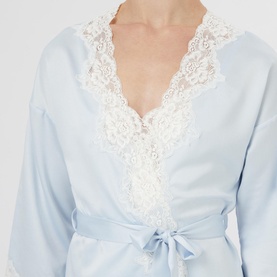 Satin Lace Robe