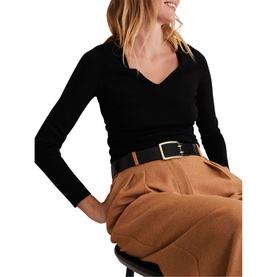 Molla V-Neck Long Sleeve Knit Top
