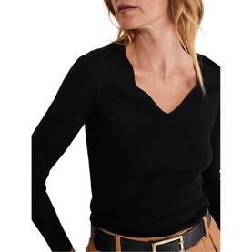 Molla V-Neck Long Sleeve Knit Top