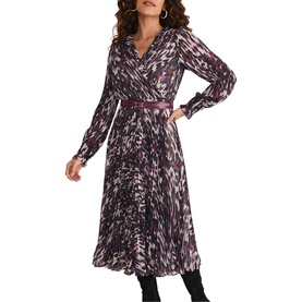 Eloise Animal Print Pleated Dress
