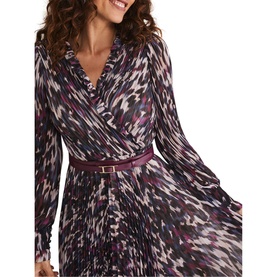 Eloise Animal Print Pleated Dress