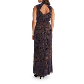 Catalina Velvet Leopard Maxi Dress