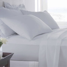 Hotel 400 Thread Count Egyptian Cotton Sateen Standard Pillowcase Pair White