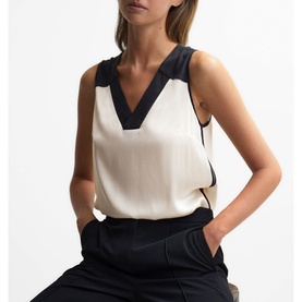 Sadie Colour Block Silk Vest
