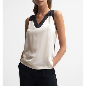 Sadie Colour Block Silk Vest