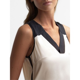 Sadie Colour Block Silk Vest