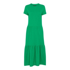 Tiered Jersey Midi Dress