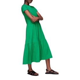 Tiered Jersey Midi Dress