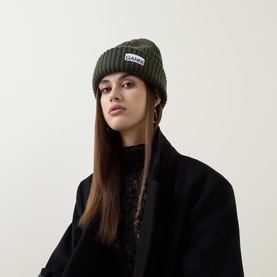 Logo Ribbed Beanie Hat
