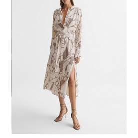 Darcy Print Belted Midi Dress