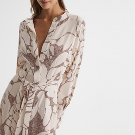Darcy Print Belted Midi Dress