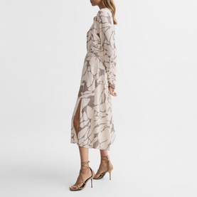 Darcy Print Belted Midi Dress