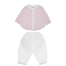 Christening Granddad Collar Shirt And Bottoms Set