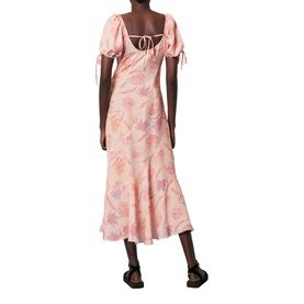 Seam Detail Floral Print Midi Dress