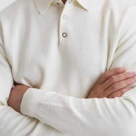 East Long Sleeve Press Stud Polo Shirt