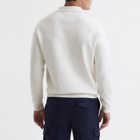 East Long Sleeve Press Stud Polo Shirt