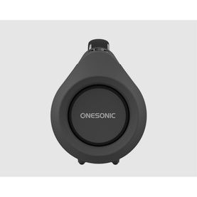 Onesonic Quattro 60W Speaker in black, compact cylindrical design with circular front driver and branded logo detail