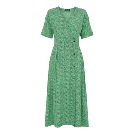 Ink Leopard Print Midi Dress