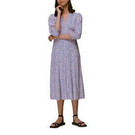 Floral Garden Print Midi Dress