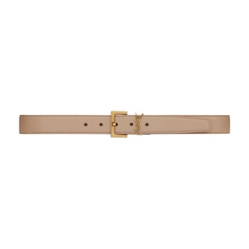 Monogram Square Buckle Leather Belt