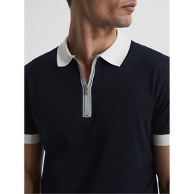North Mercerised Zip Polo Shirt