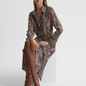 Tabitha Animal Print Midi Dress