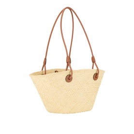 Palm Iraca Anagram Logo Small Basket Bag