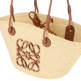 Palm Iraca Anagram Logo Small Basket Bag