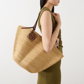 Shell Elephant Grass & Calf Basket Bag