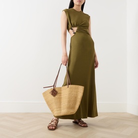 Shell Elephant Grass & Calf Basket Bag
