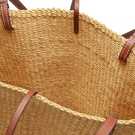 Shell Elephant Grass & Calf Basket Bag
