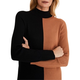 Eris Ribbed Colour Block Knit Tunic