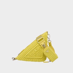 Raffia Triangle Bag