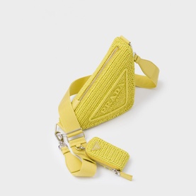 Raffia Triangle Bag