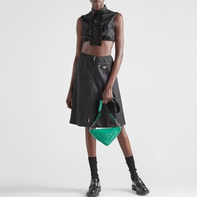 Triangle Leather Shoulder Bag