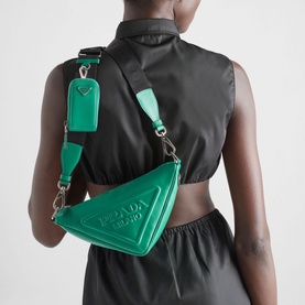 Triangle Leather Shoulder Bag