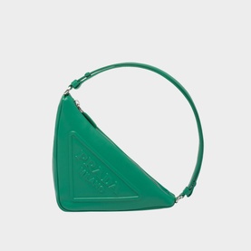 Triangle Leather Pouch Bag