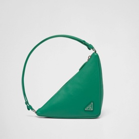 Triangle Leather Pouch Bag