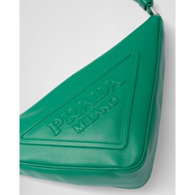 Triangle Leather Pouch Bag