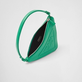 Triangle Leather Pouch Bag